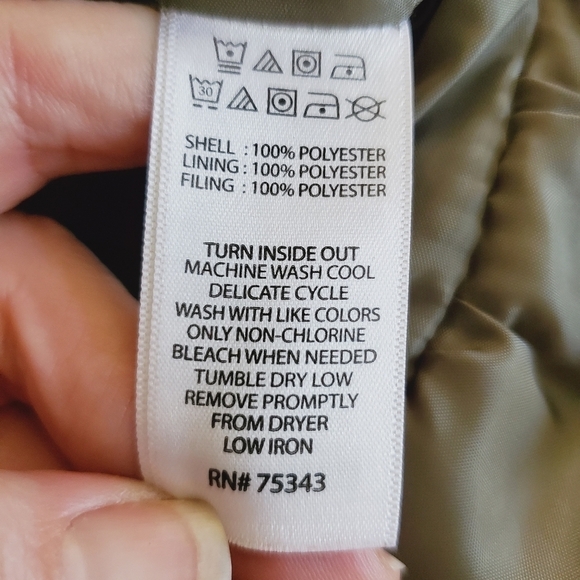 K1282 * Aspen Kids Girls Quilted Vest Olive Green Size 18M - Picture 5 of 7